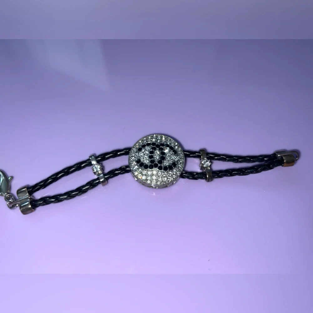 Black and Silver Braided Bracelet